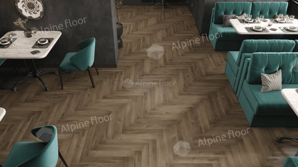 Ламинат "Alpine Floor" Herringbone 12 PRO Дуб Анжу (606*101*12 мм) — купить в Полевском