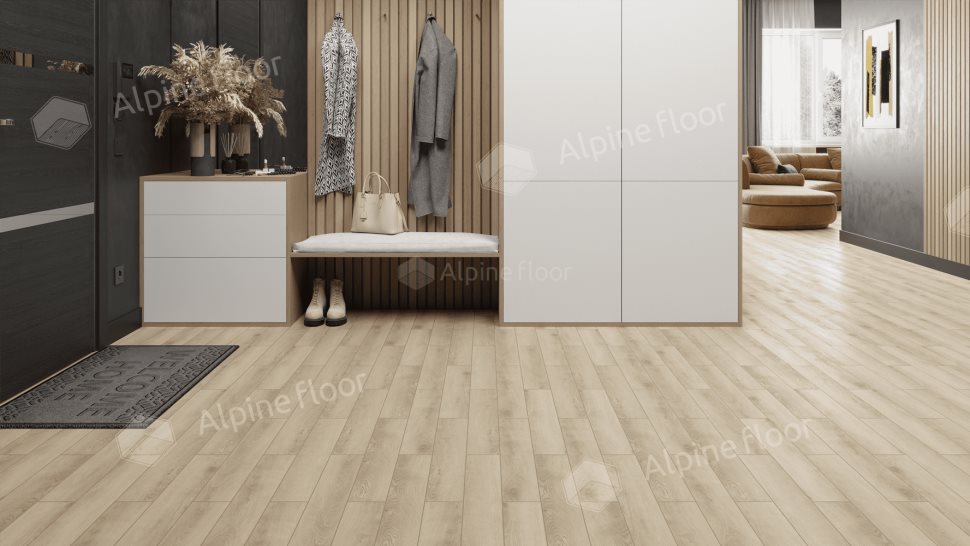 Ламинат "Alpine Floor" Herringbone 12 PRO Дуб Орлеан (606*101*12 мм) — купить в Полевском