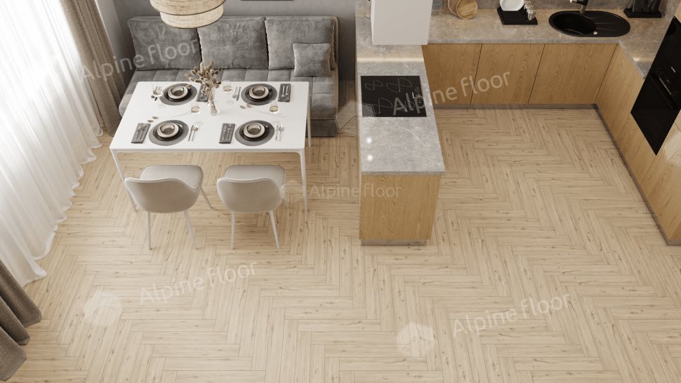 Ламинат "Alpine Floor" Herringbone 12 PRO Дуб Лион (606*101*12 мм) — купить в Полевском
